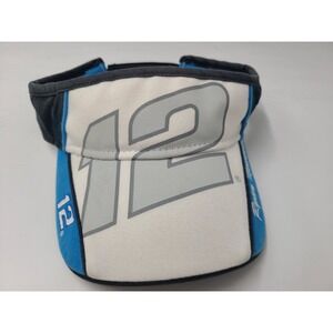 Ryan Newman Hat Visor Adjustable #12 Chase Vintage Distressed White Blue NASCAR